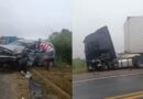 Acidente entre caminhão e carro deixa feridos na BR-116