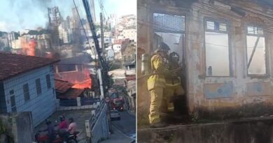 Incêndio destrói antiga marcenaria no Engenho Velho de Brotas, em Salvador