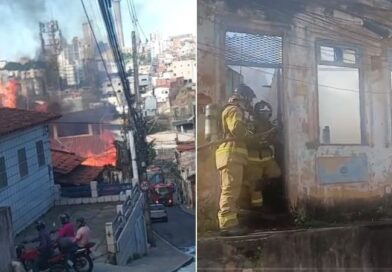 Incêndio destrói antiga marcenaria no Engenho Velho de Brotas, em Salvador