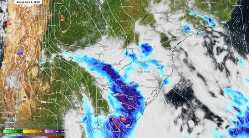 Frente Fria Severa e Risco de Ciclone Atingem o Brasil a Partir desta Quinta-feira (6)